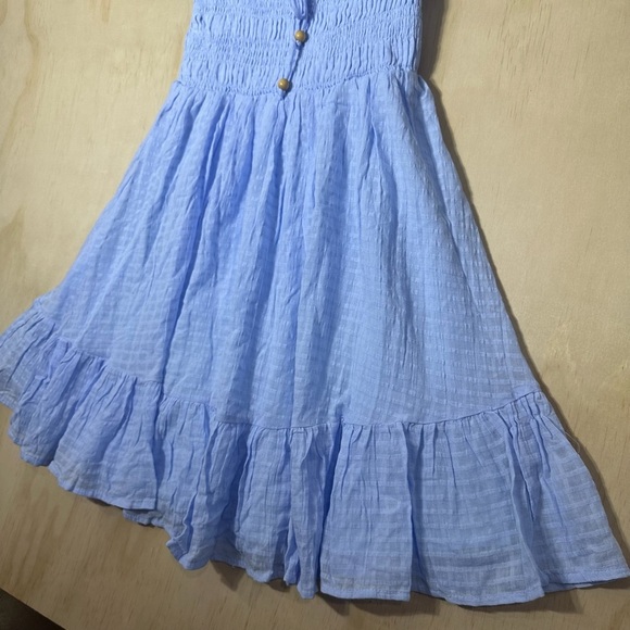 Indikah Tamika Blue Mini Flowy Dress Women’s Size Large NWT - Picture 3 of 14